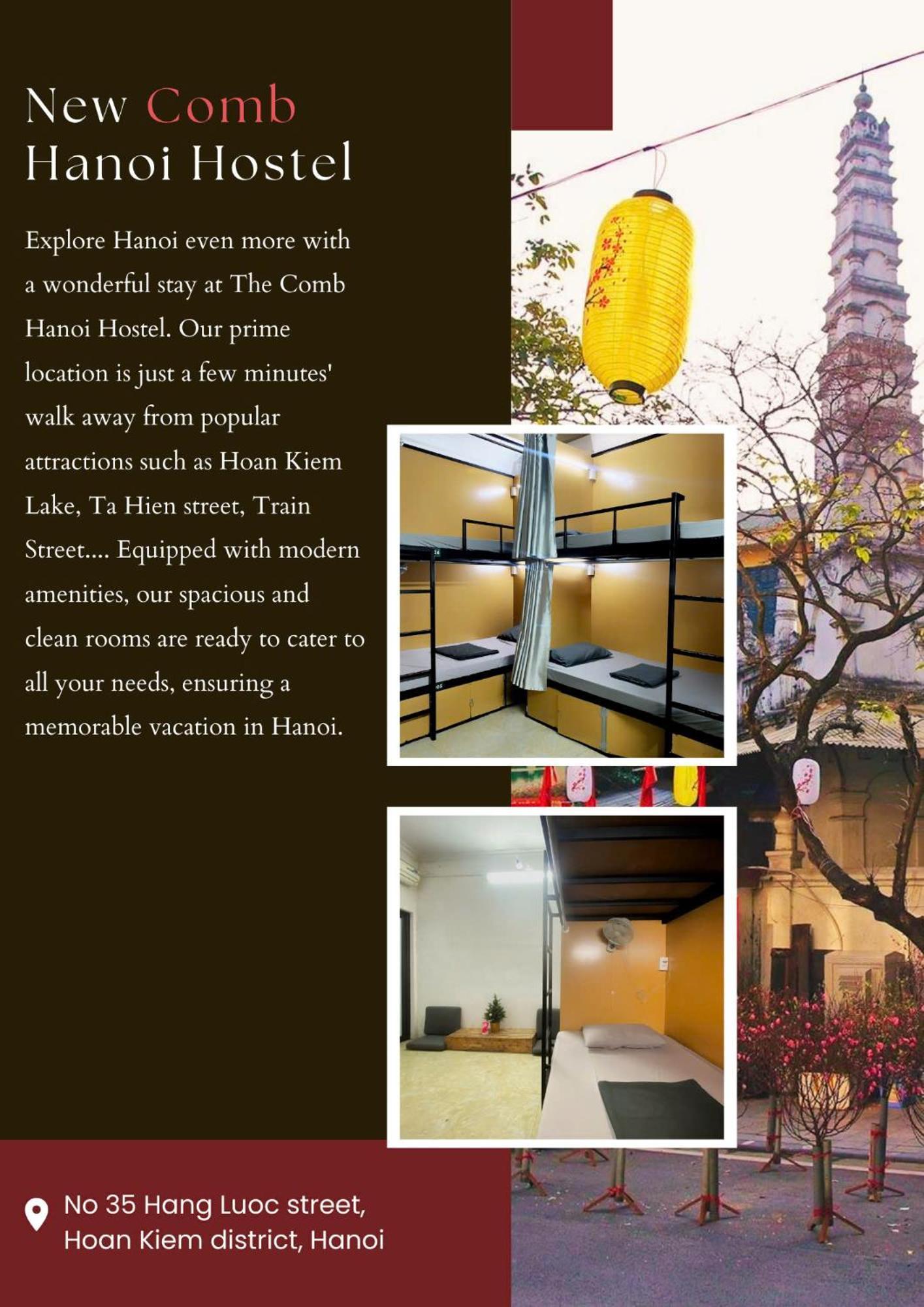 Hanoi New Comb Hostel Esterno foto